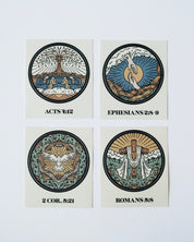 Four design stickers from the premium Gospel project
