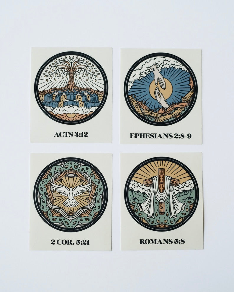 Four design stickers from the premium Gospel project