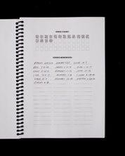 Bible Memory Project Journal verse tracker page with some verses filled in