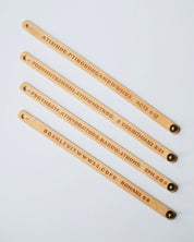 Four light leather wristbands
