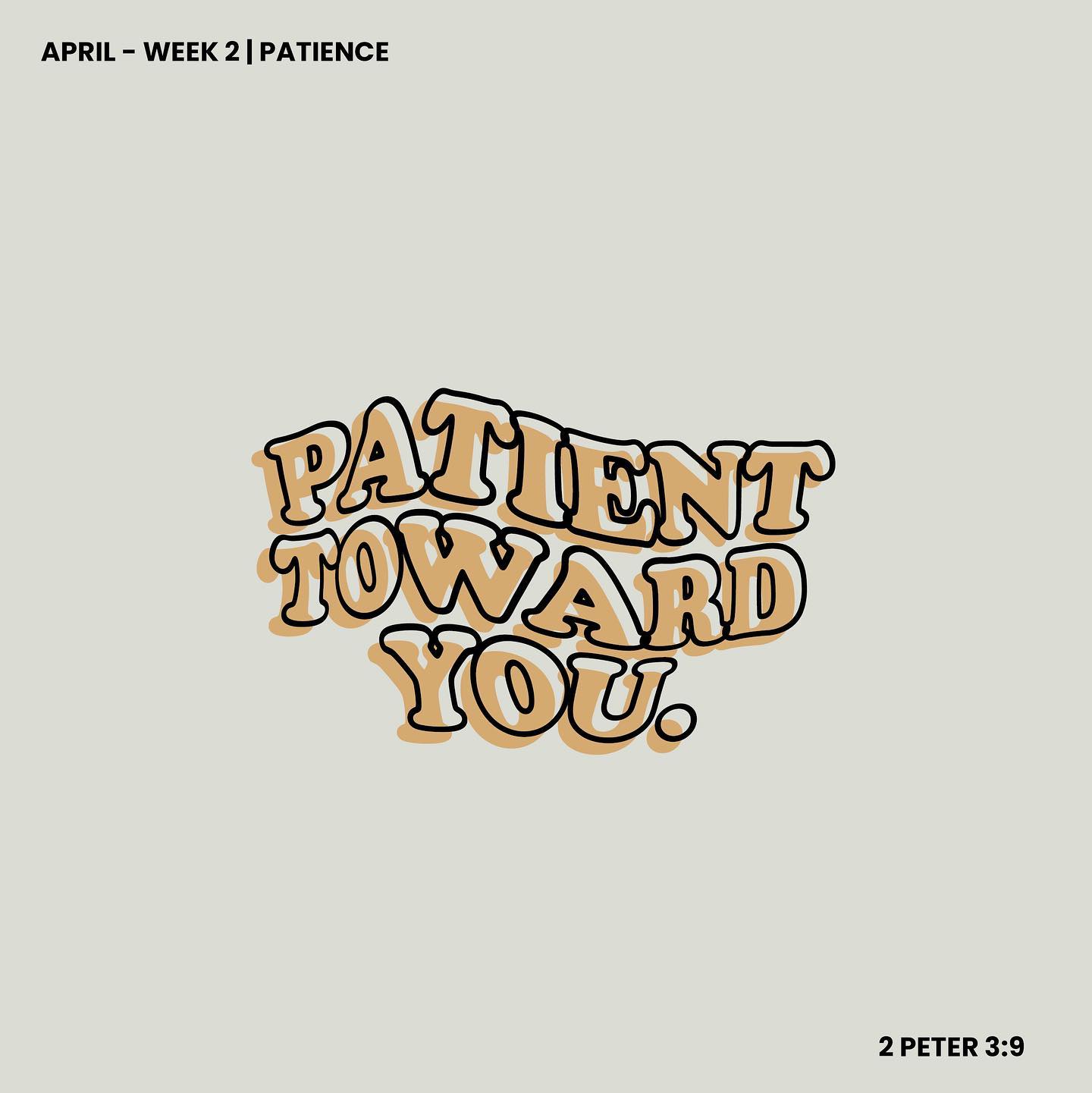 2 Peter 3:9 devotional header graphic - Patience series, week 2
