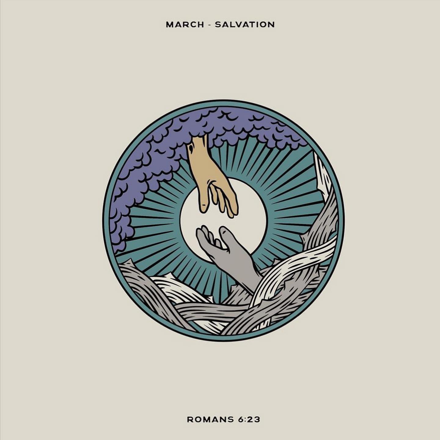 Romans 6:23 devotional header graphic - Salvation series, week 2 (Beautiful News)