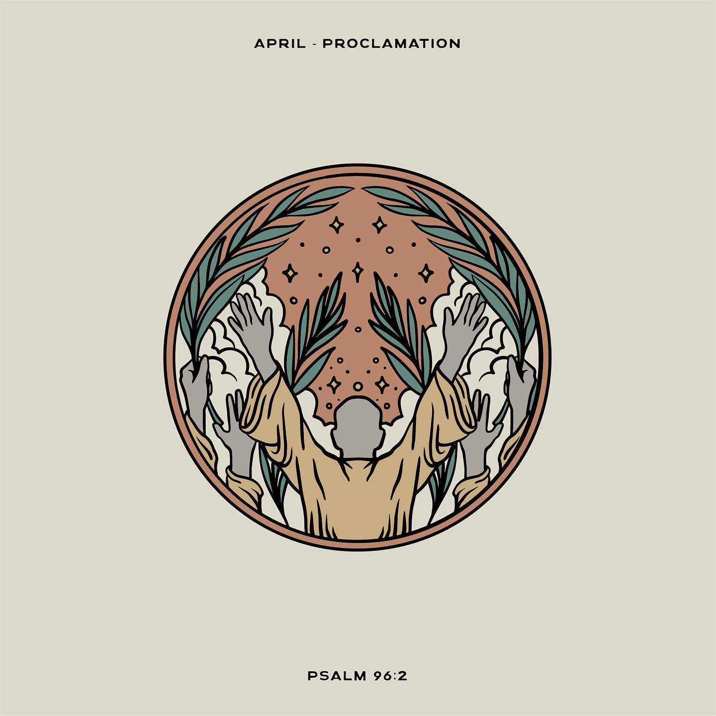 Psalm 96:2 devotional header graphic - Proclamation series, week 1 (It Starts With You)