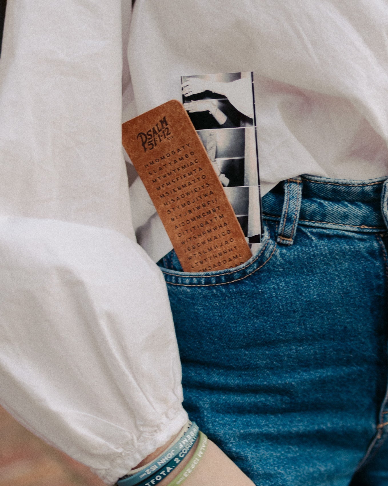 Psalm 51:1-12 Memory Bookmark (Italian Leather)